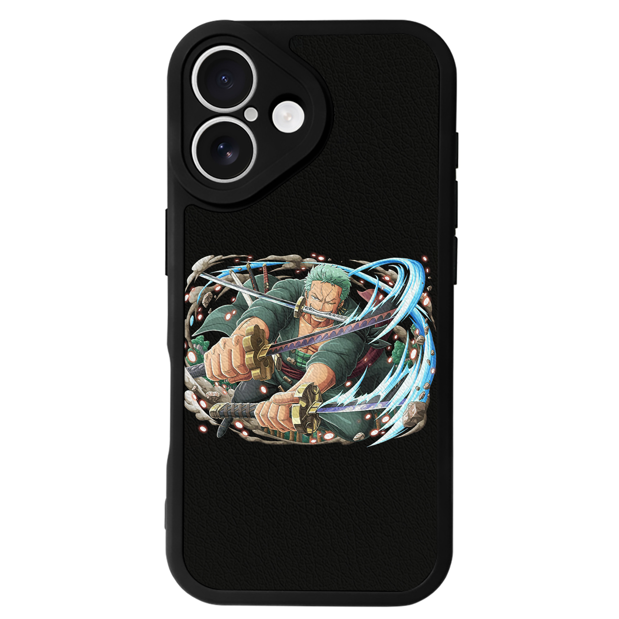 （画像用） ワンピース ロロノア・ゾロ ONE PIECE Roronoa Zoro 【iPhone 16シリーズ対応】シリコンスマホケース（レザー調） 材質：シリコン